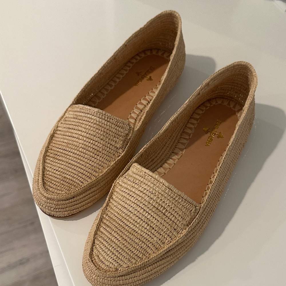 Bulibasha Mouna natural beige loafers excellent condition size 40